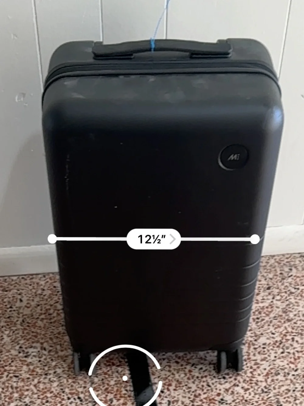 MONOS Black Carry-On Hard Shell Suitcase with Telescoping Handle